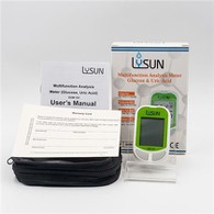 เครื่องวัดกรดยูริคระดับน้ําตาลในเลือดเครื่องวัดกรดยูริคอเนกประสงค์ GUM-101