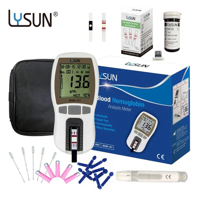 ชุดเครื่องวัดฮีโมโกลบินที่ผ่านการรับรอง CE ใหม่ HB Hemoglobin Test Strip