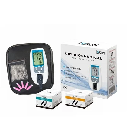 Lysun Dry Biochemical Analyzer Meter มัลติฟังก์ชั่นเครื่องวัดไขมันไตรกลีเซอไรด์ในเลือด