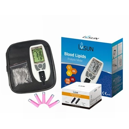 Lysun Home โดยใช้ Self Test เครื่องวัดวิเคราะห์ไขมันในเลือดการทดสอบคอเลสเตอรอล