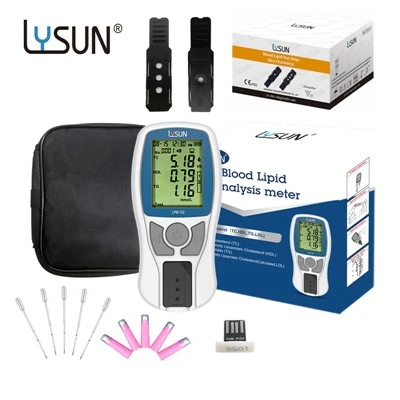 ใช้ในบ้าน 3 in 1 เครื่องวิเคราะห์คอเลสเตอรอล TC/HDL/TG Test Meter